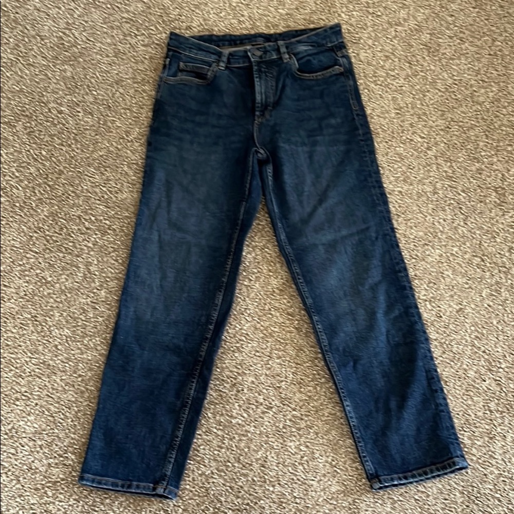 Massimo Dutti Blue Straight Jeans Classic Style